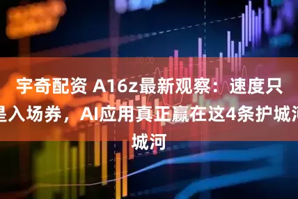 宇奇配资 A16z最新观察：速度只是入场券，AI应用真正赢在这4条护城河